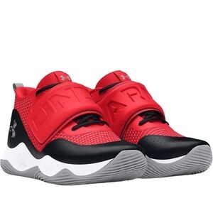 Under Armour Kids Red and Black Sneakers